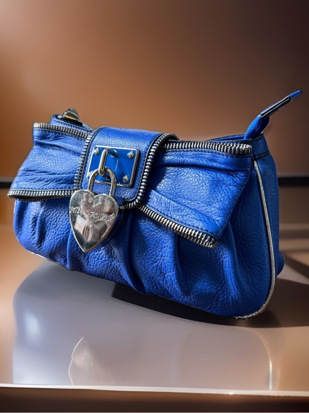 Betsey Johnson Heart Lock Leather Bag 💙